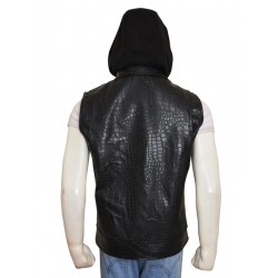 WWE AJ Styles Hooded Leather Vest